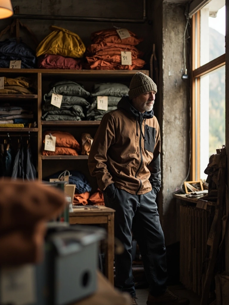 Inside Townsend Berghaus in Innsbruck, photographed in late afternoon light.
